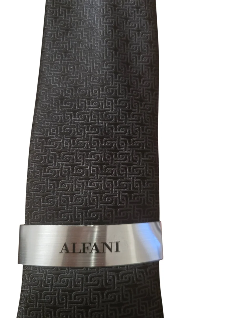 Alfani Men's Black Patterned Dress Tie